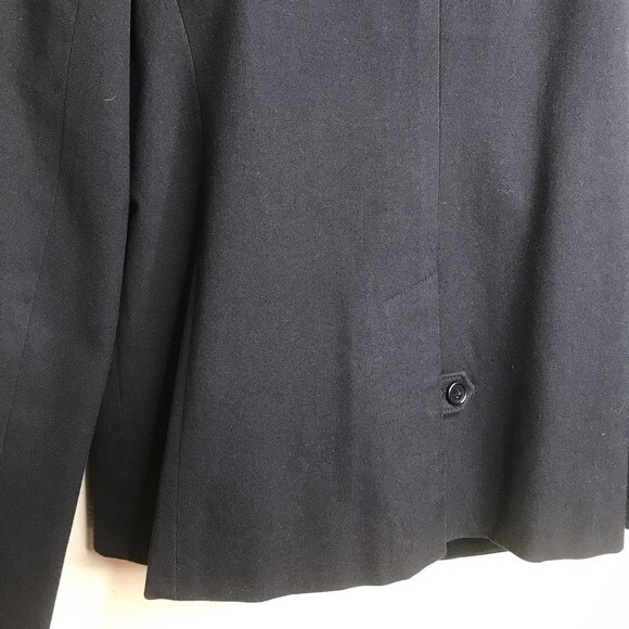 Ann Taylor Black Blazer Jacket Storm Flap Back Pleat Button Vent Women's Size 10 - Picture 5 of 15